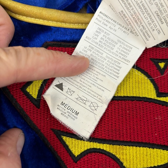 Rubies Supergirl Halloween Dress Up Costume Girls - Picture 4 of 5